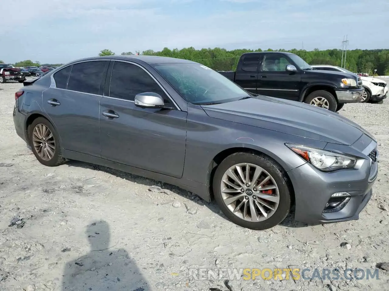 4 fotografías del automóvil dañado JN1EV7BP1MM700220 INFINITI Q50 2021