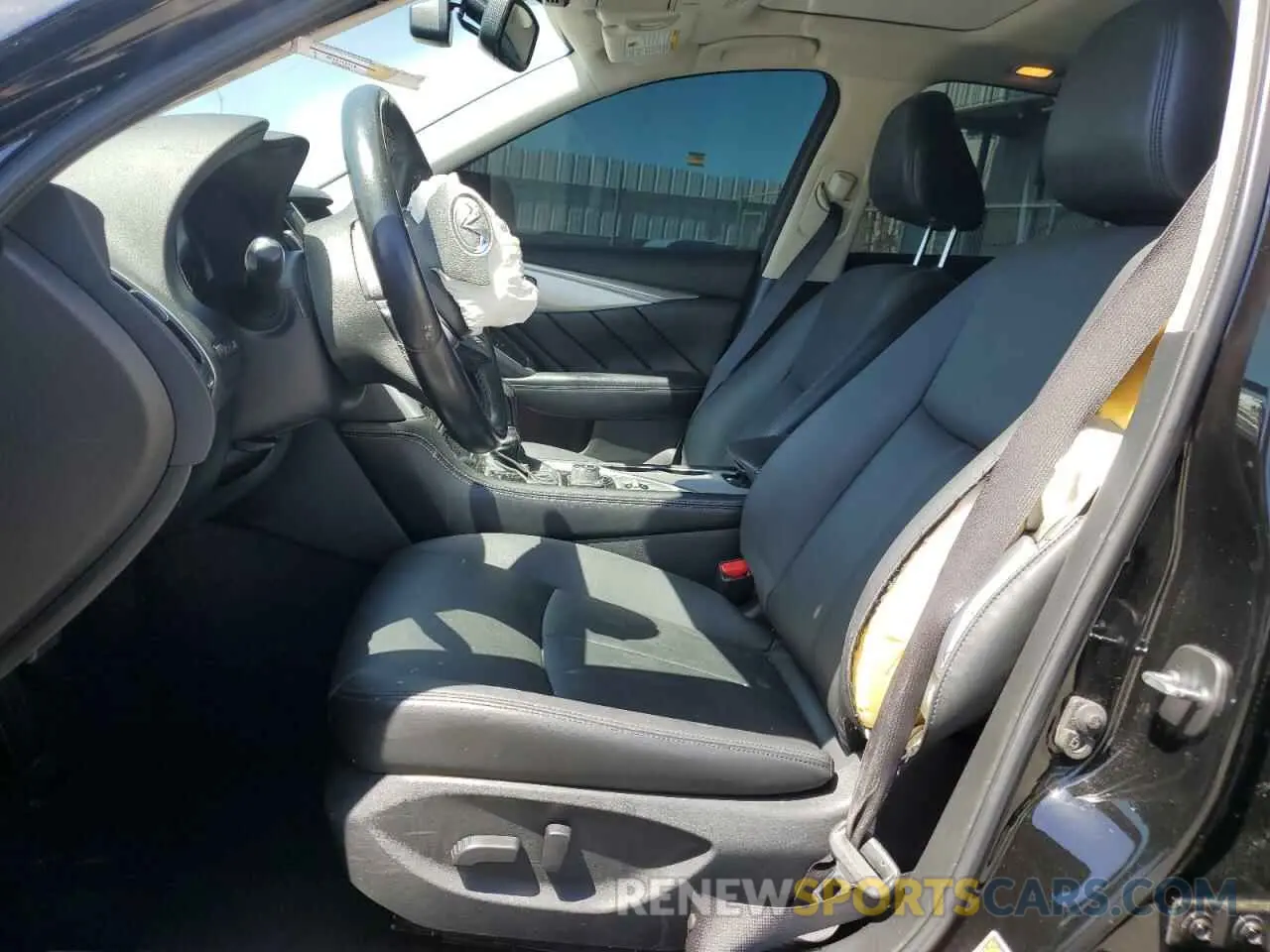 7 fotografías del automóvil dañado JN1EV7BP2MM700596 INFINITI Q50 2021