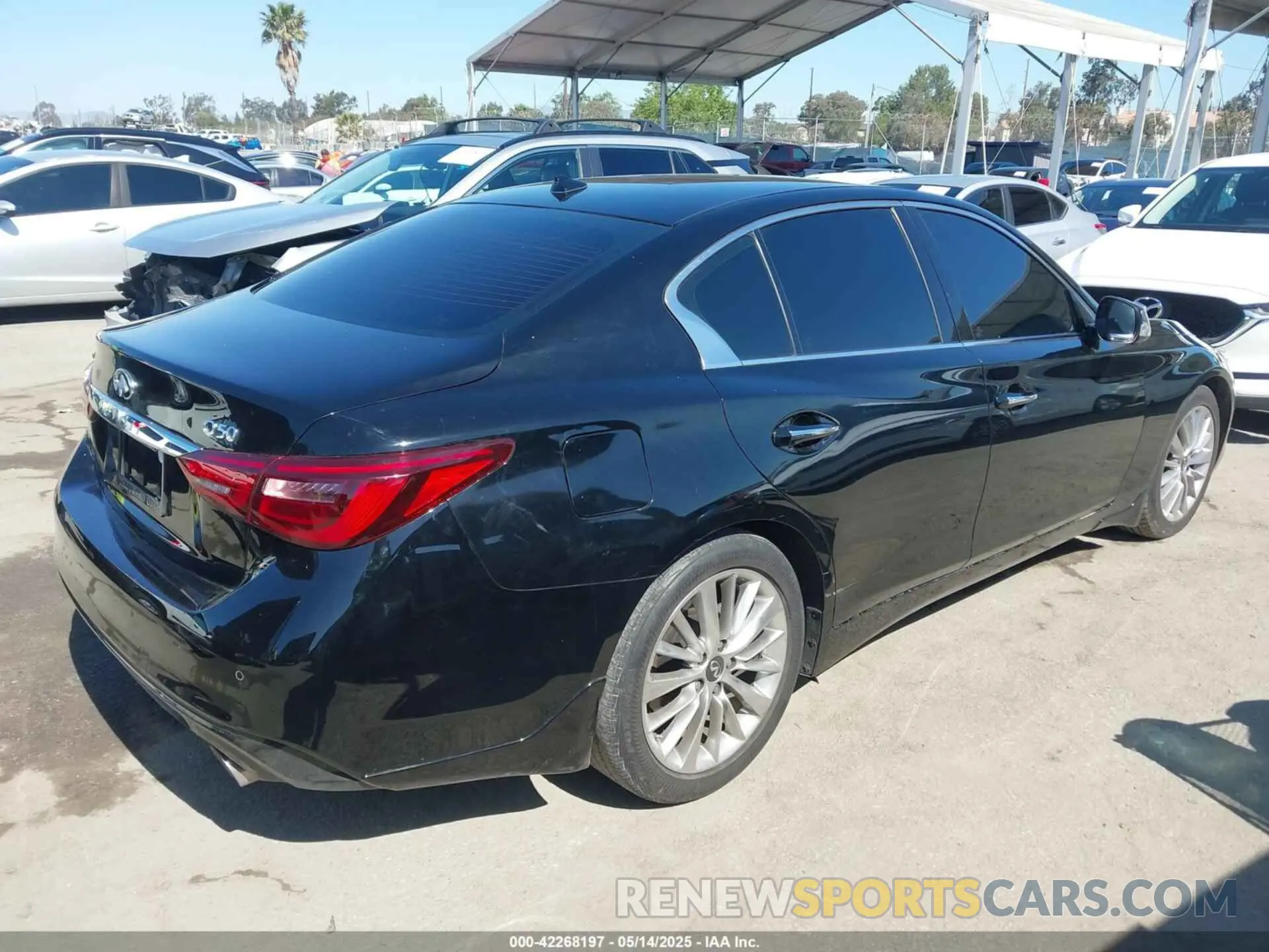 4 fotografías del automóvil dañado JN1EV7BP2MM705703 INFINITI Q50 2021