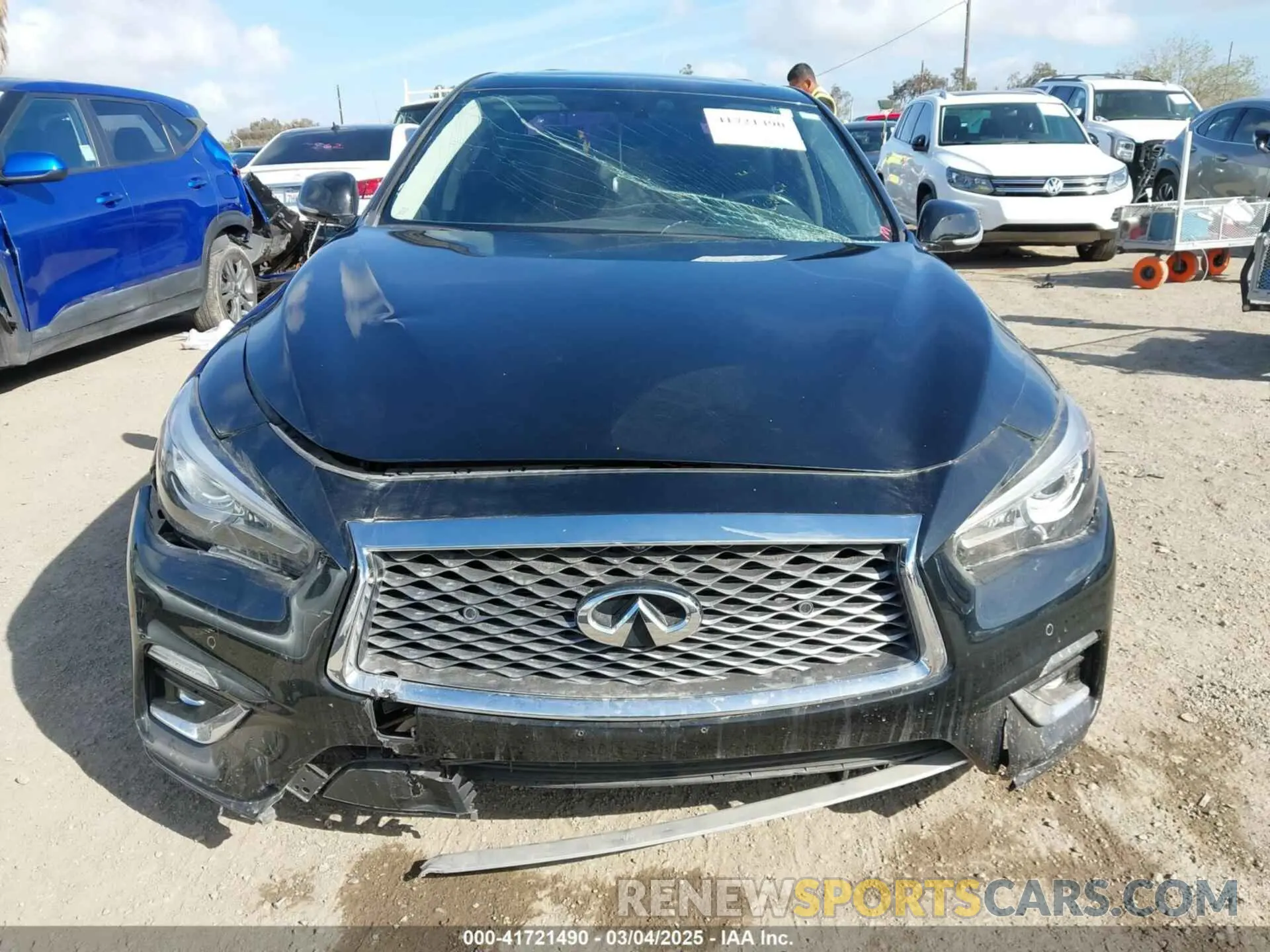 12 fotografías del automóvil dañado JN1EV7BP2MM705863 INFINITI Q50 2021