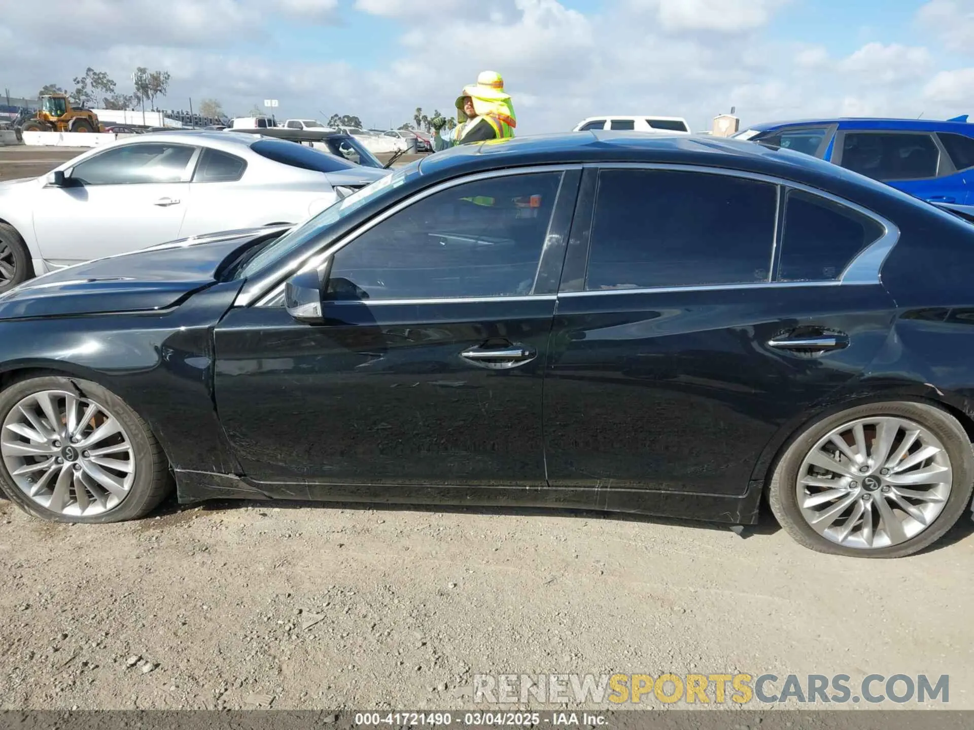 14 fotografías del automóvil dañado JN1EV7BP2MM705863 INFINITI Q50 2021