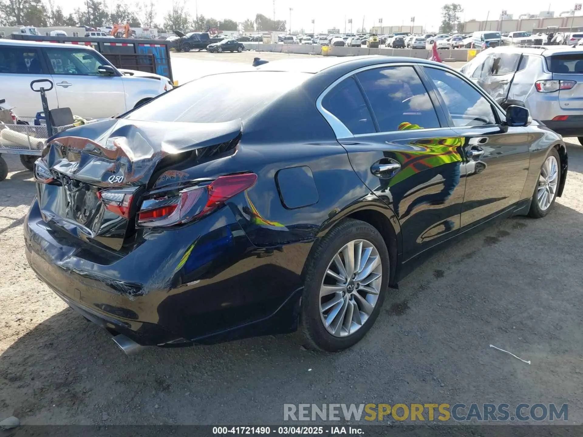 4 fotografías del automóvil dañado JN1EV7BP2MM705863 INFINITI Q50 2021