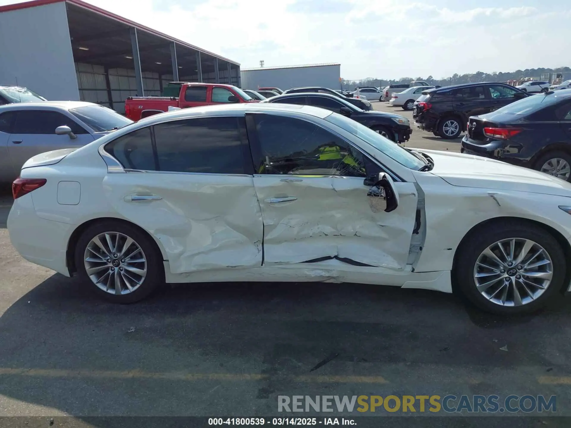 6 fotografías del automóvil dañado JN1EV7BP3MM700462 INFINITI Q50 2021