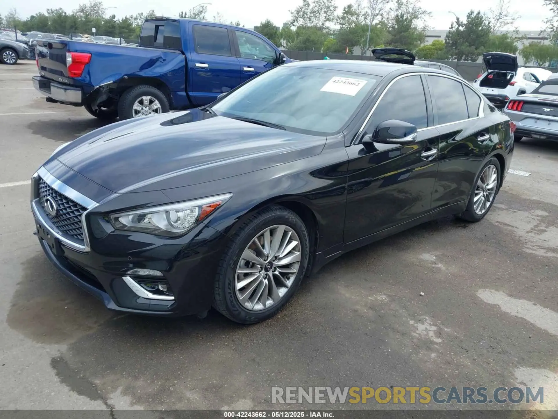 2 fotografías del automóvil dañado JN1EV7BP3MM701837 INFINITI Q50 2021