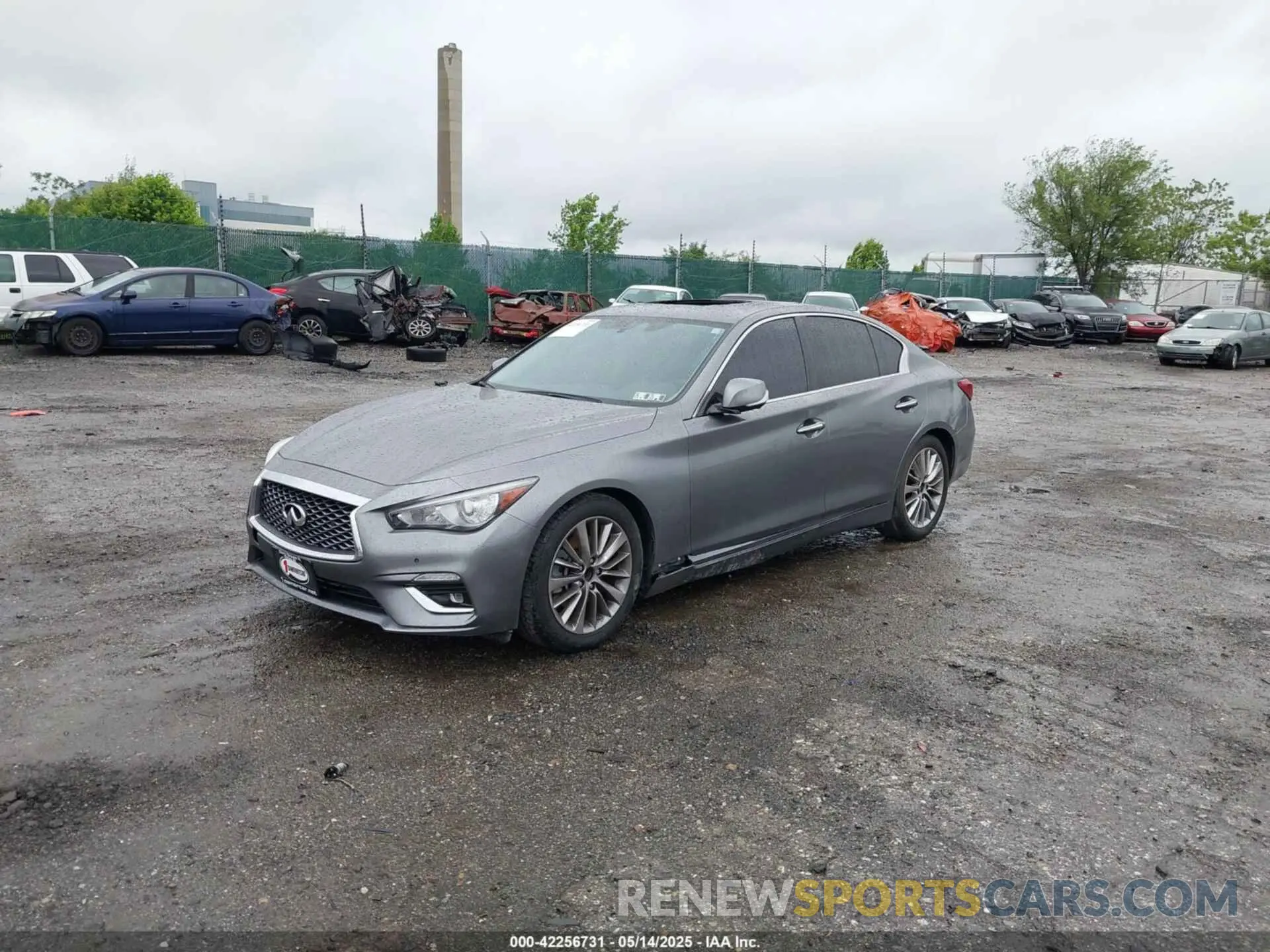 2 fotografías del automóvil dañado JN1EV7BP3MM702339 INFINITI Q50 2021
