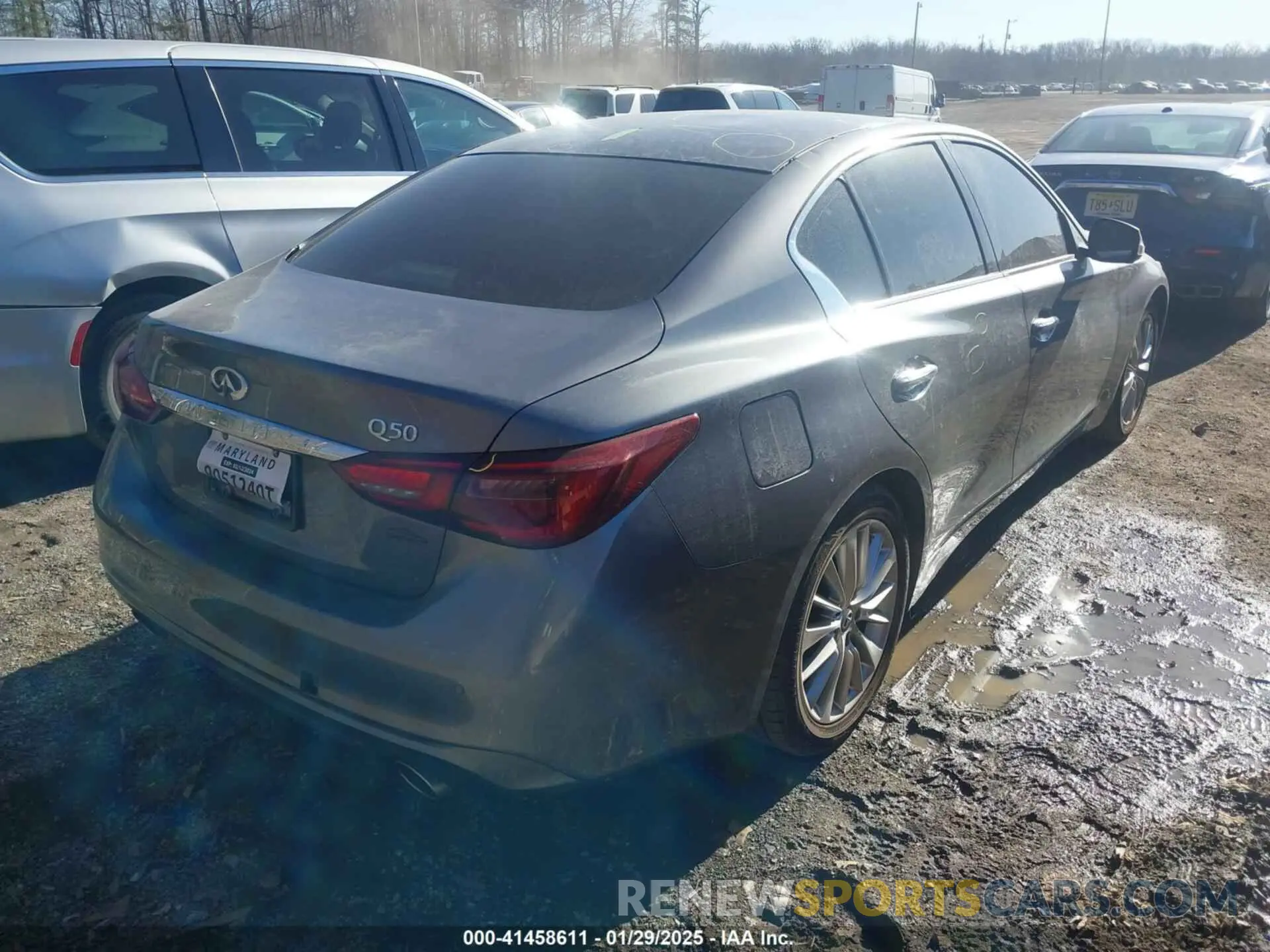 4 fotografías del automóvil dañado JN1EV7BP4MM705007 INFINITI Q50 2021