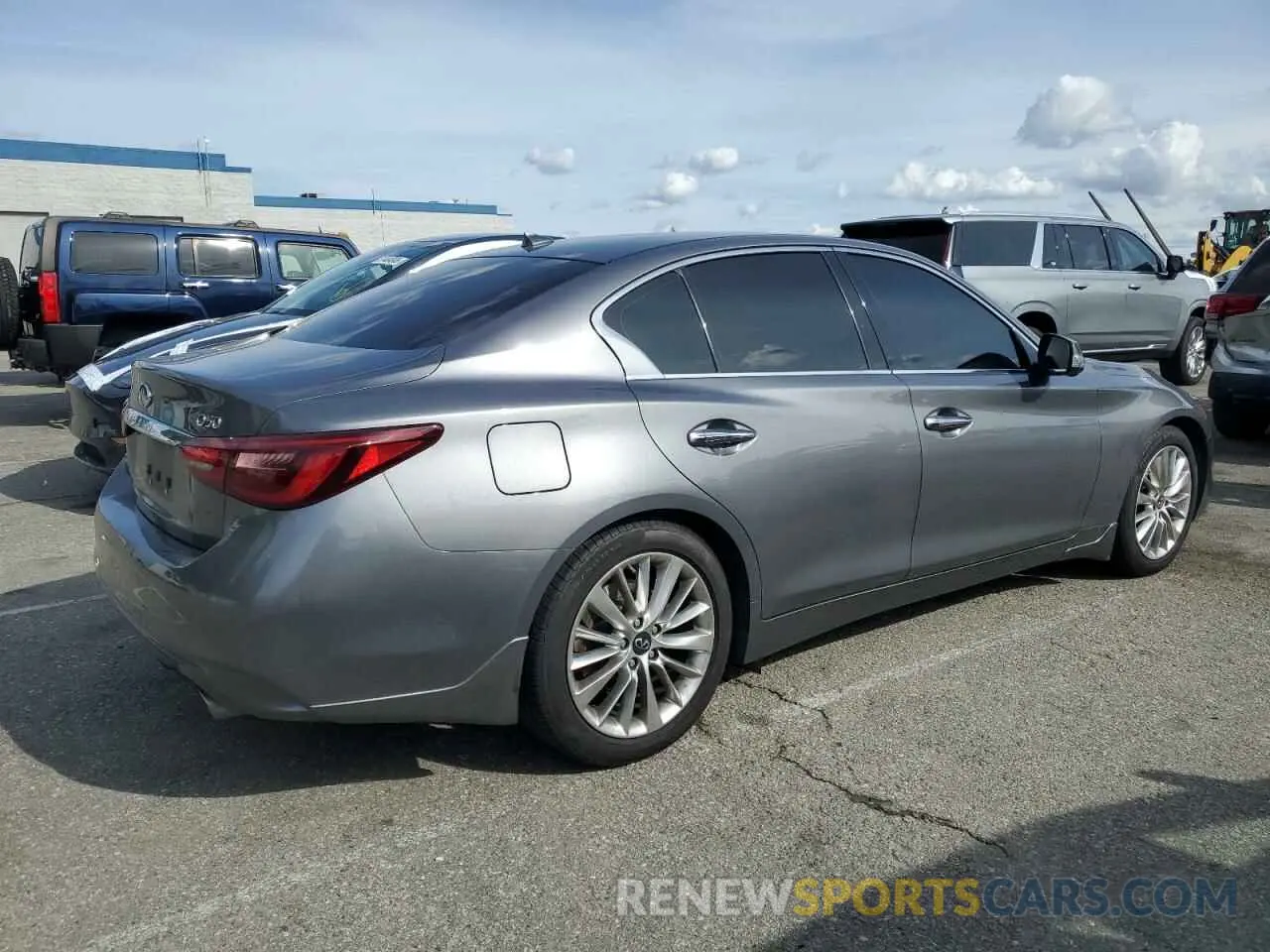 3 fotografías del automóvil dañado JN1EV7BP6MM700570 INFINITI Q50 2021