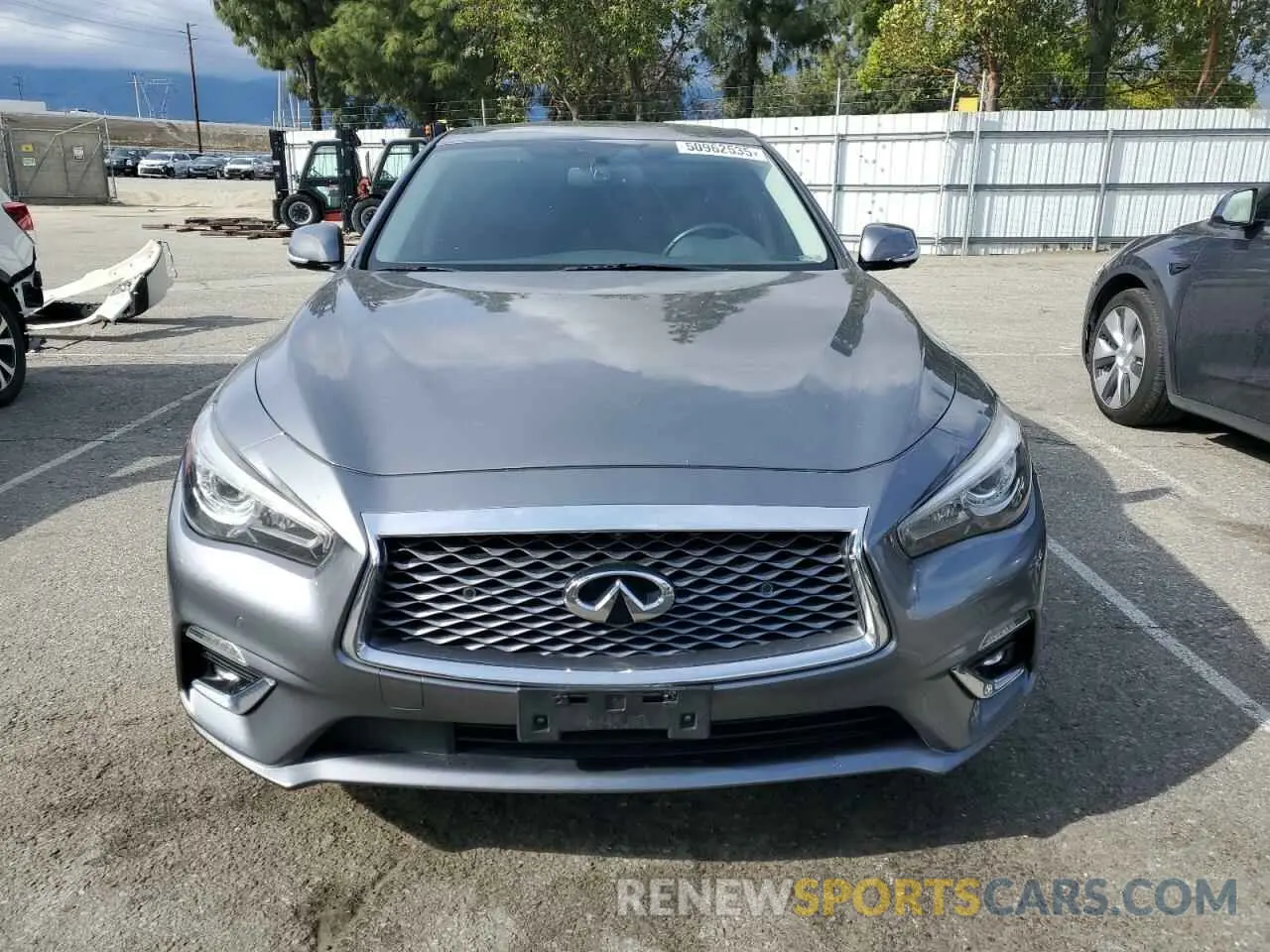 5 fotografías del automóvil dañado JN1EV7BP6MM700570 INFINITI Q50 2021
