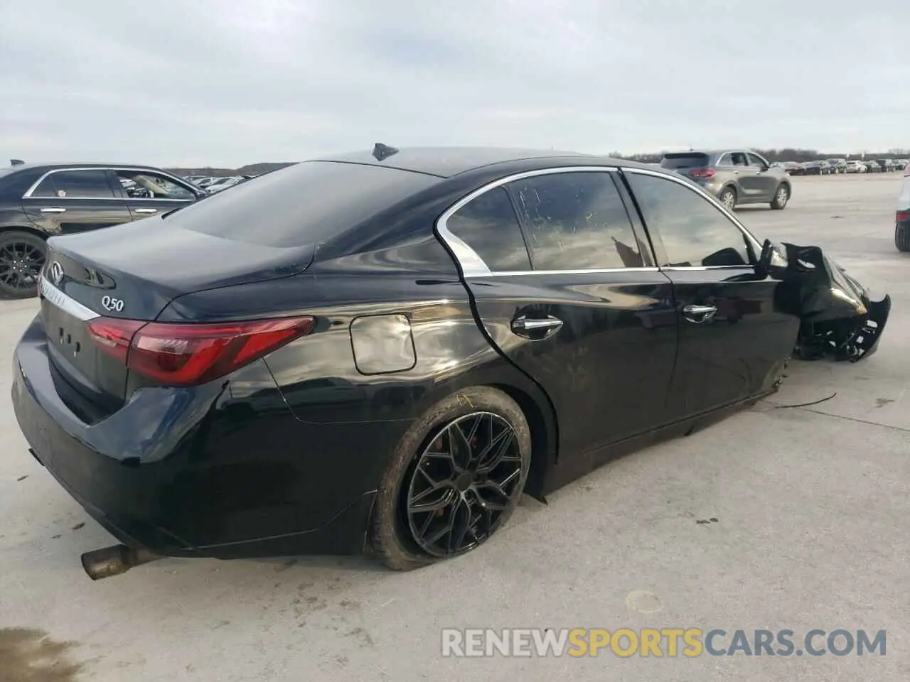 3 fotografías del automóvil dañado JN1EV7BP6MM702819 INFINITI Q50 2021