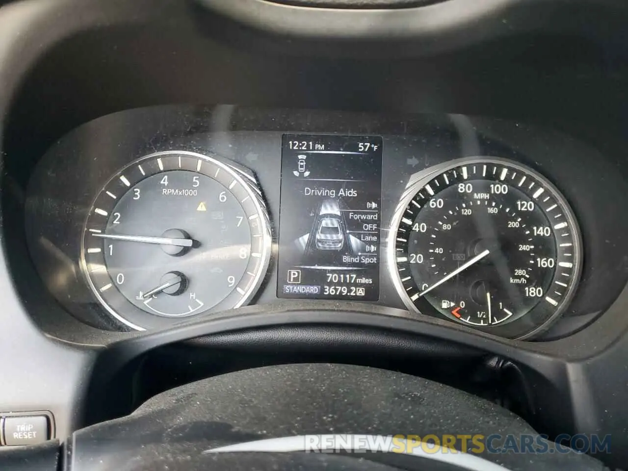 9 fotografías del automóvil dañado JN1EV7BP8MM704183 INFINITI Q50 2021