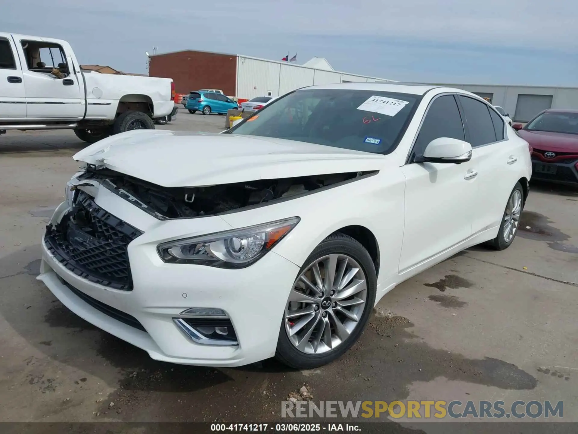 2 fotografías del automóvil dañado JN1EV7BP8MM706340 INFINITI Q50 2021