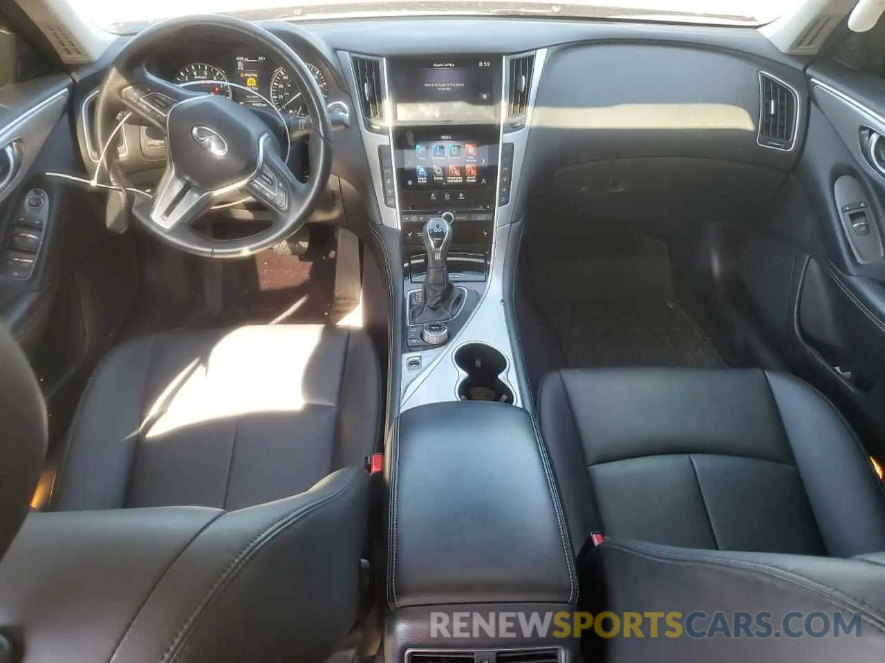 8 fotografías del automóvil dañado JN1EV7BP9MM700045 INFINITI Q50 2021