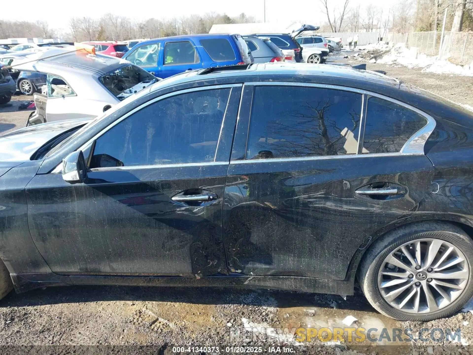 14 fotografías del automóvil dañado JN1EV7BR2MM755244 INFINITI Q50 2021
