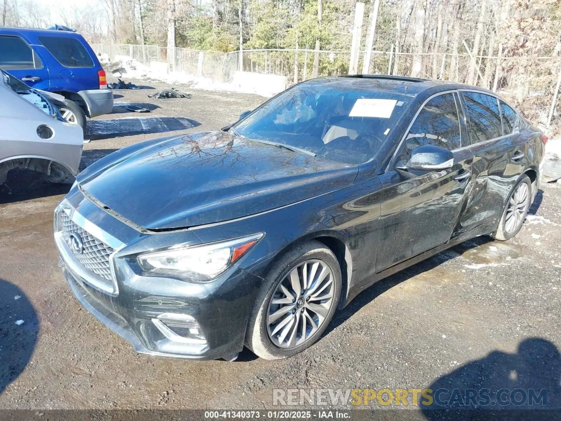 2 fotografías del automóvil dañado JN1EV7BR2MM755244 INFINITI Q50 2021