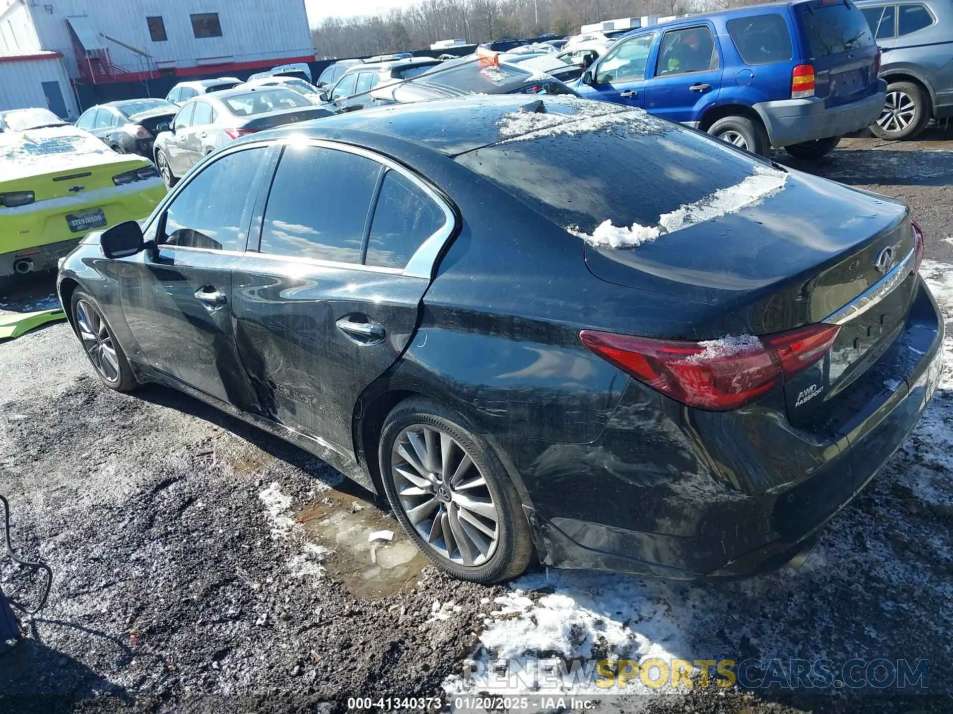 3 fotografías del automóvil dañado JN1EV7BR2MM755244 INFINITI Q50 2021