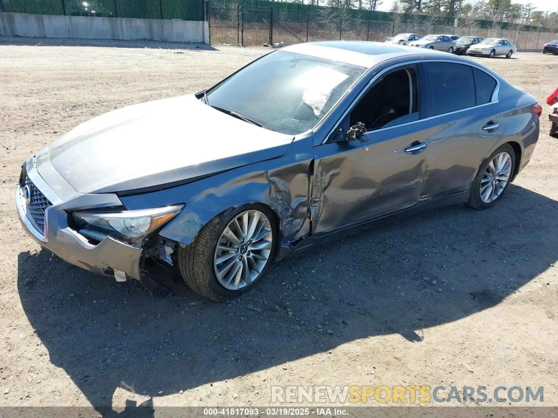 2 fotografías del automóvil dañado JN1EV7BR5MM751785 INFINITI Q50 2021