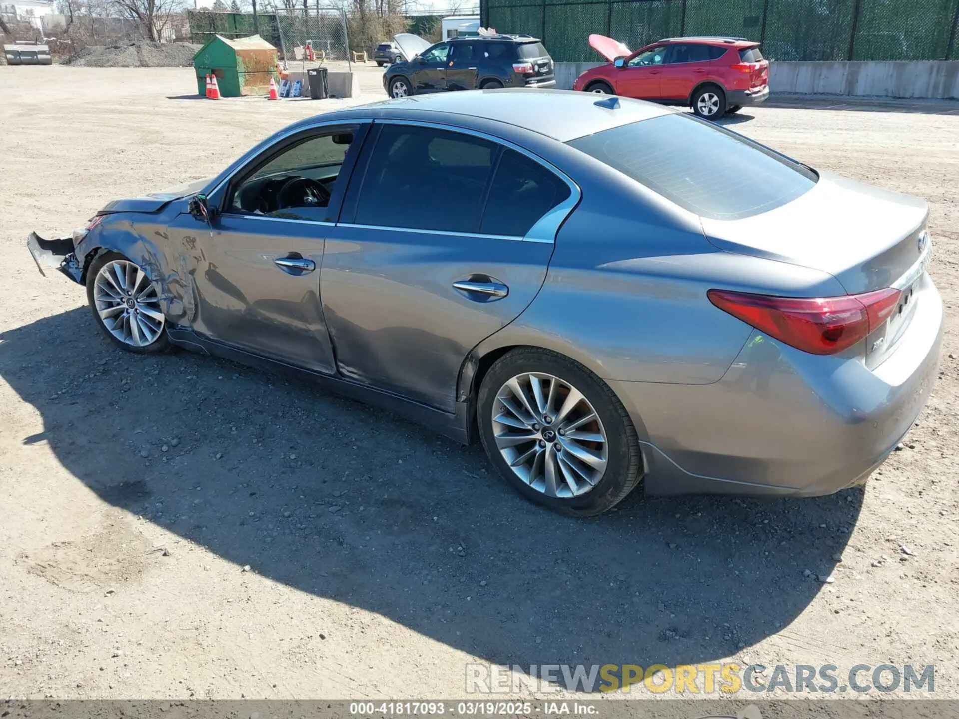 3 fotografías del automóvil dañado JN1EV7BR5MM751785 INFINITI Q50 2021