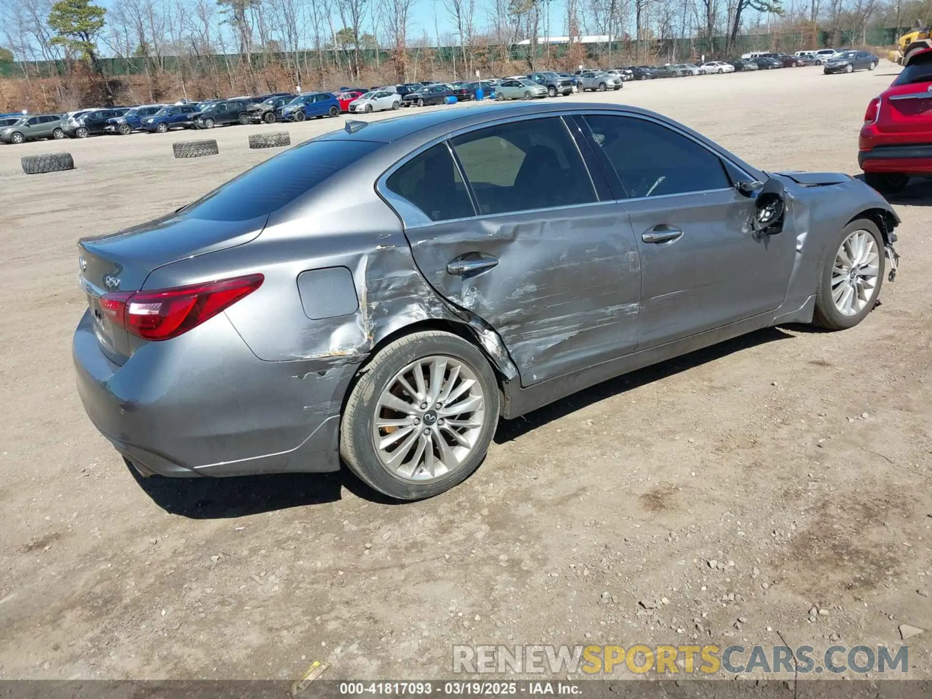 4 fotografías del automóvil dañado JN1EV7BR5MM751785 INFINITI Q50 2021