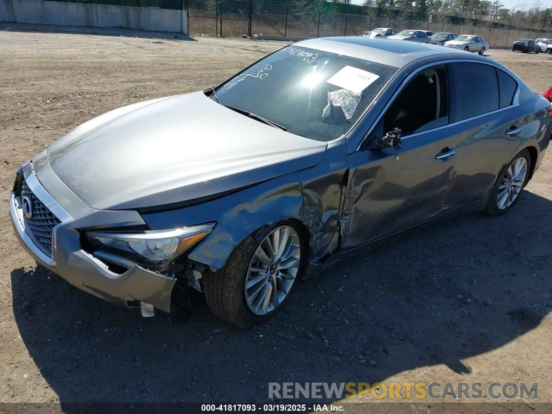 6 fotografías del automóvil dañado JN1EV7BR5MM751785 INFINITI Q50 2021