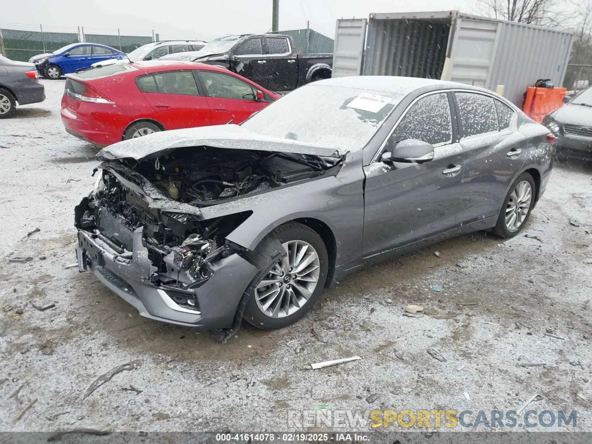 2 fotografías del automóvil dañado JN1EV7BR6MM751536 INFINITI Q50 2021