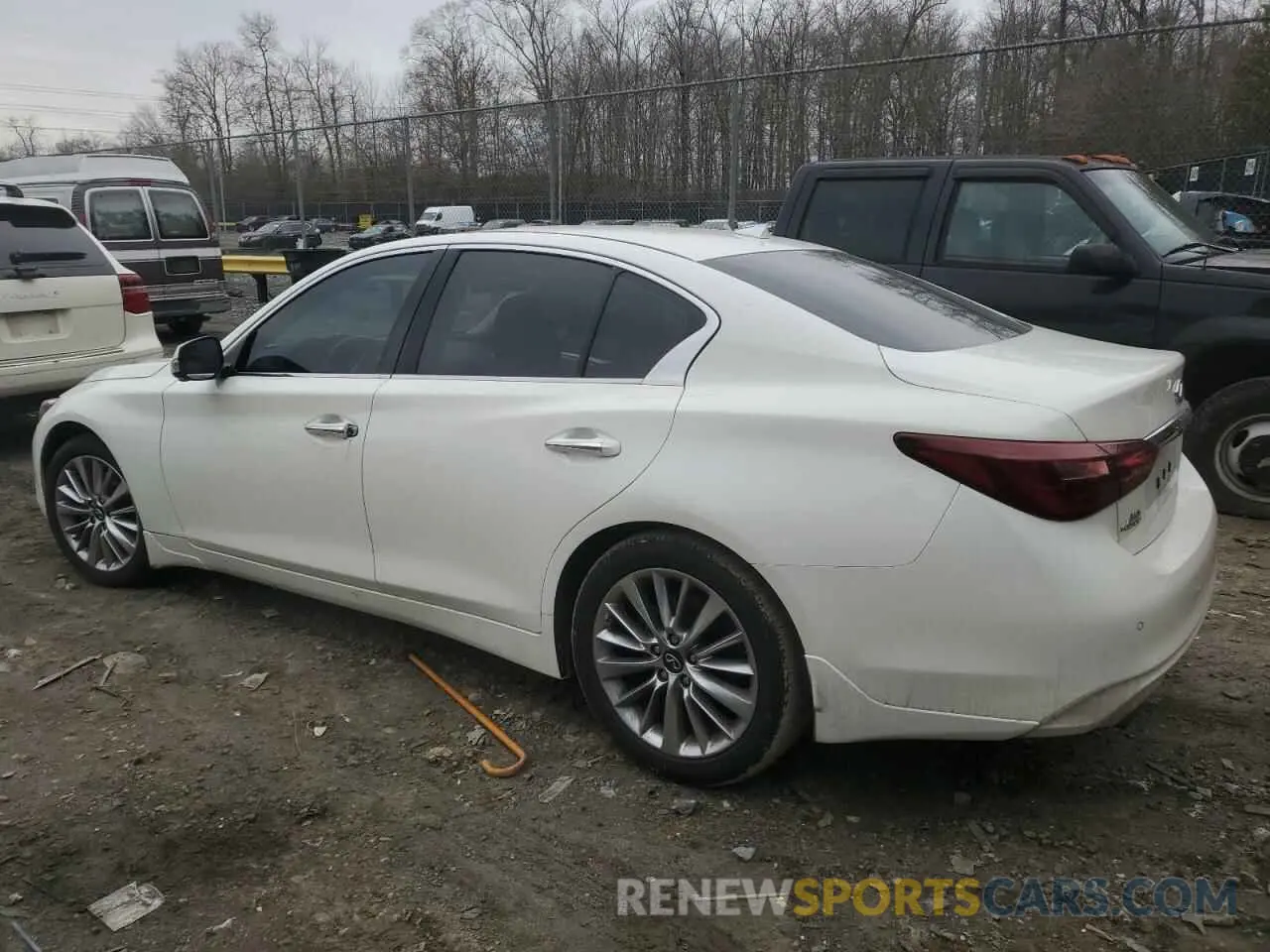 2 fotografías del automóvil dañado JN1EV7BR6MM752279 INFINITI Q50 2021