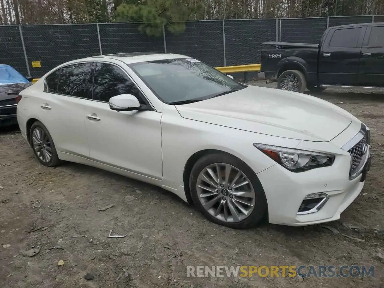 4 fotografías del automóvil dañado JN1EV7BR6MM752279 INFINITI Q50 2021