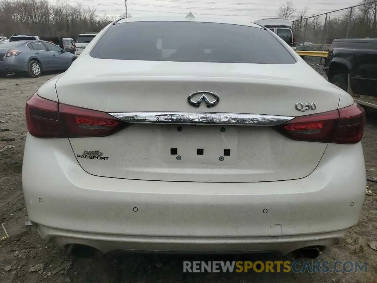 6 fotografías del automóvil dañado JN1EV7BR6MM752279 INFINITI Q50 2021