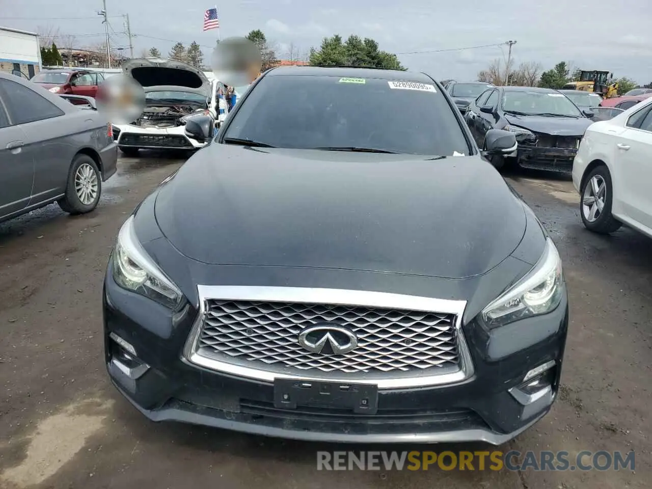 5 fotografías del automóvil dañado JN1EV7BR6MM752637 INFINITI Q50 2021