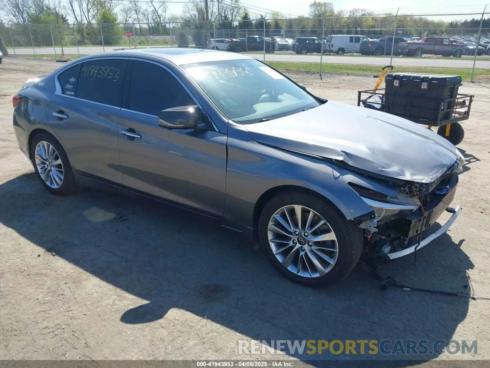 1 fotografías del automóvil dañado JN1EV7BR7MM750265 INFINITI Q50 2021