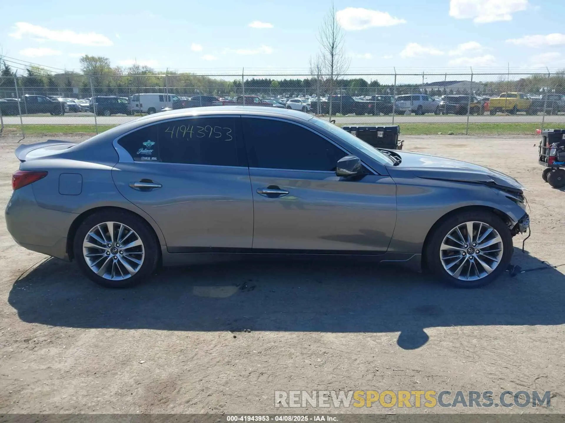 14 fotografías del automóvil dañado JN1EV7BR7MM750265 INFINITI Q50 2021