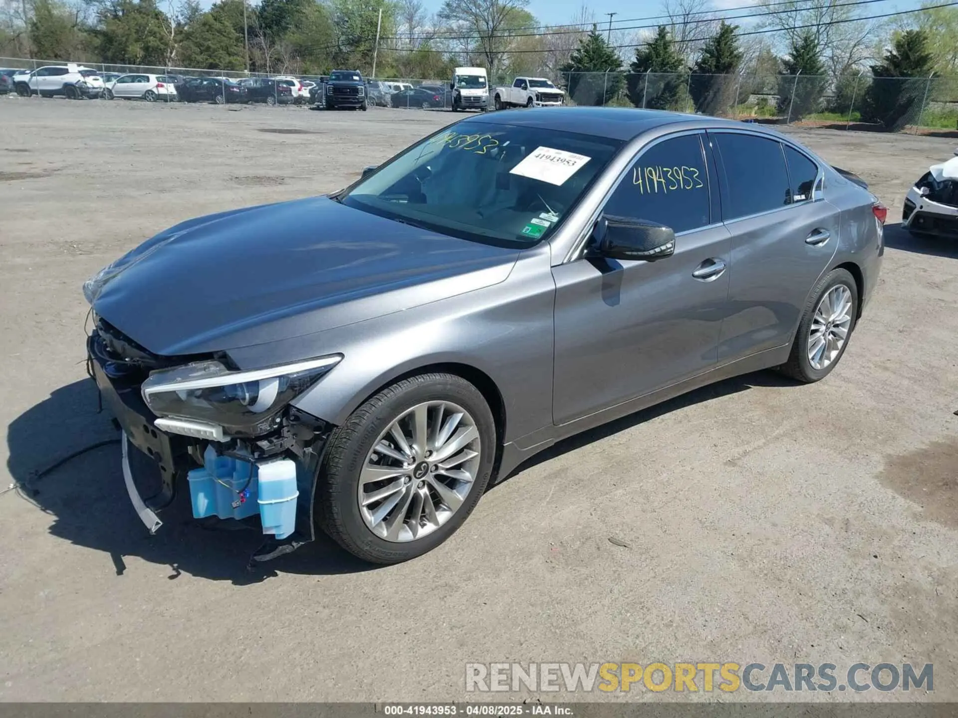 2 fotografías del automóvil dañado JN1EV7BR7MM750265 INFINITI Q50 2021