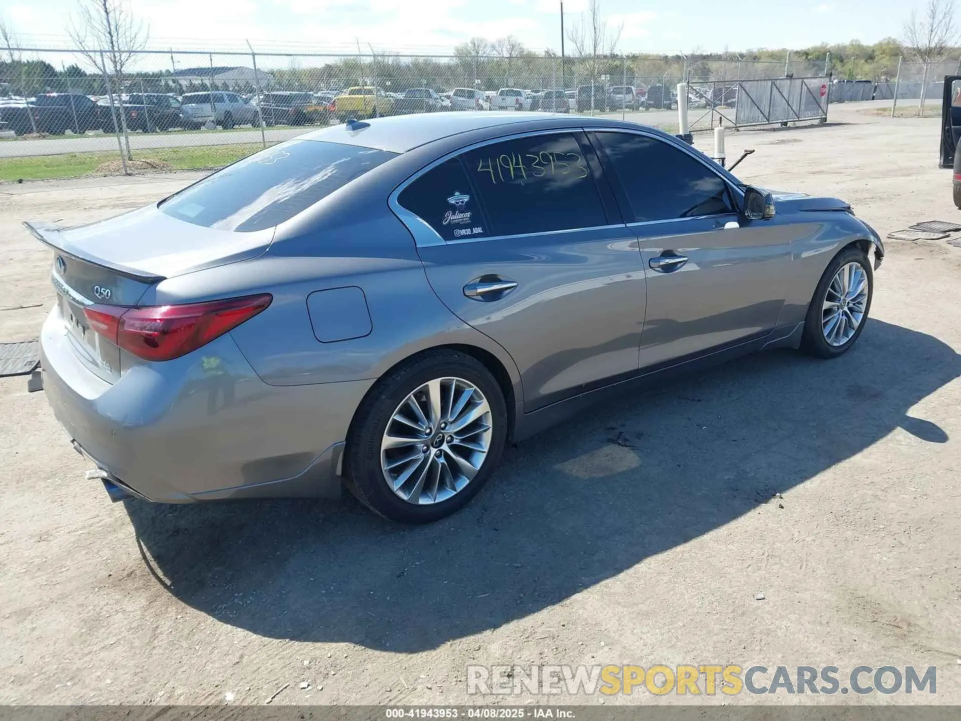 4 fotografías del automóvil dañado JN1EV7BR7MM750265 INFINITI Q50 2021