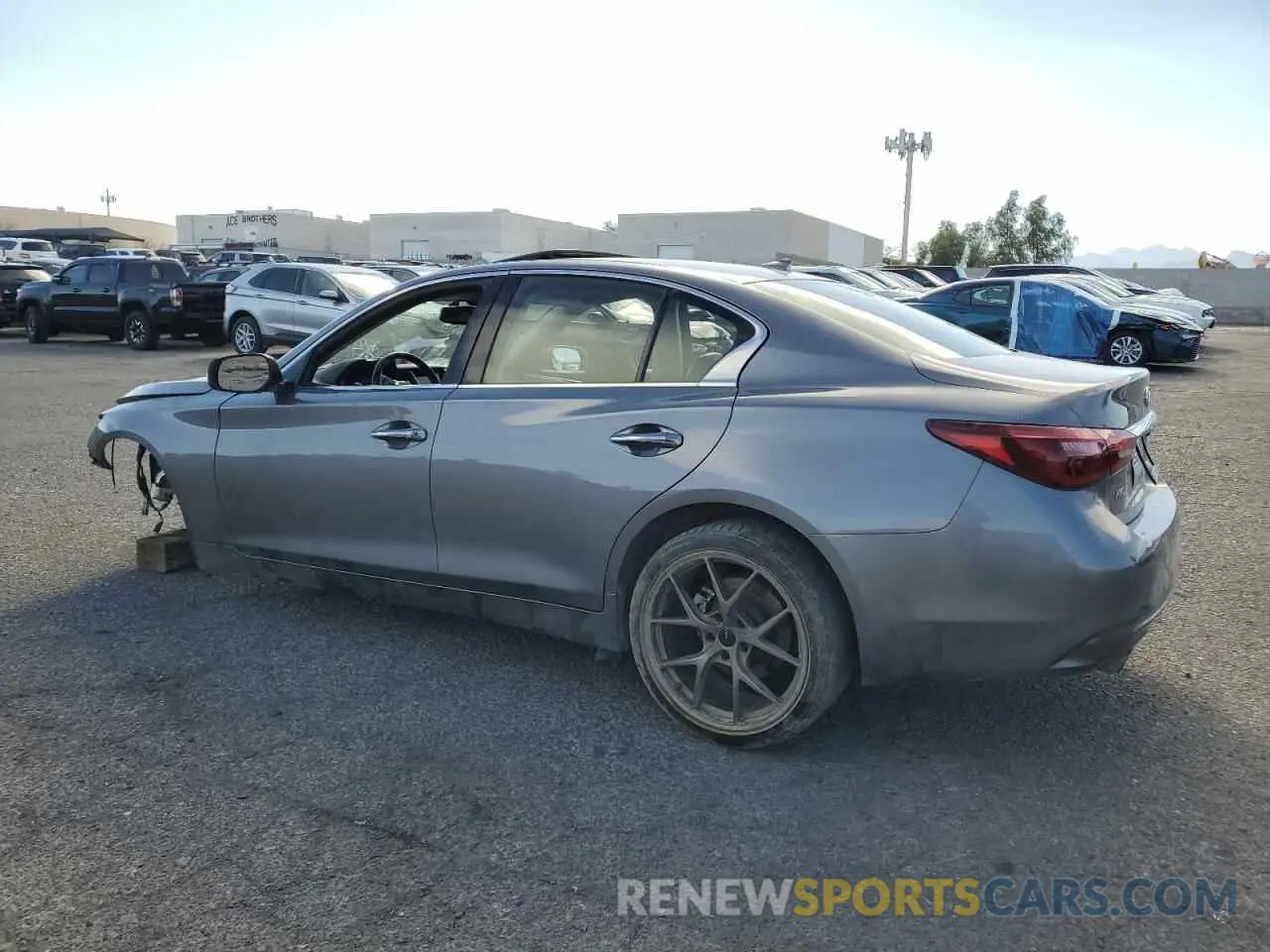 2 fotografías del automóvil dañado JN1EV7BR9MM753149 INFINITI Q50 2021