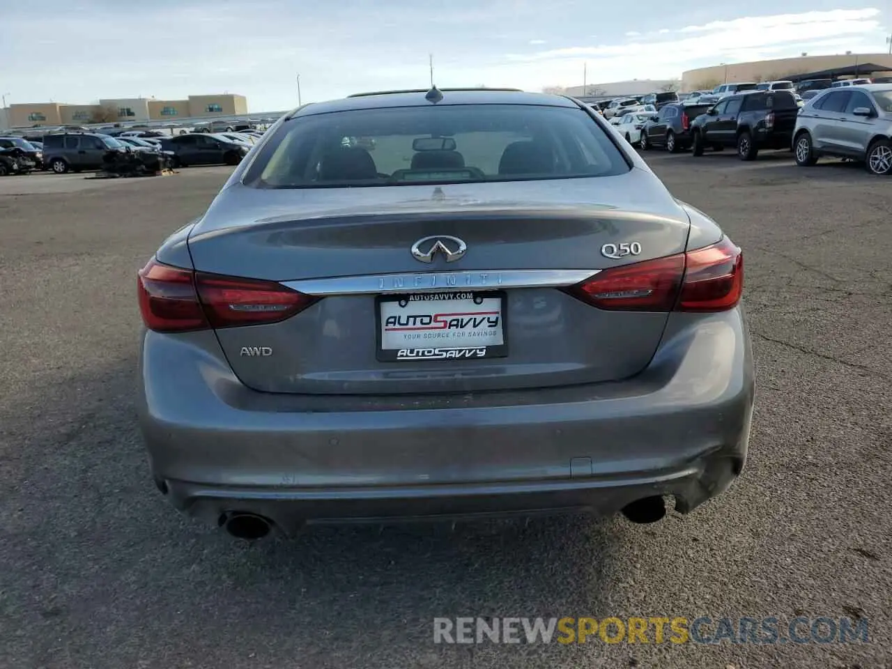 6 fotografías del automóvil dañado JN1EV7BR9MM753149 INFINITI Q50 2021