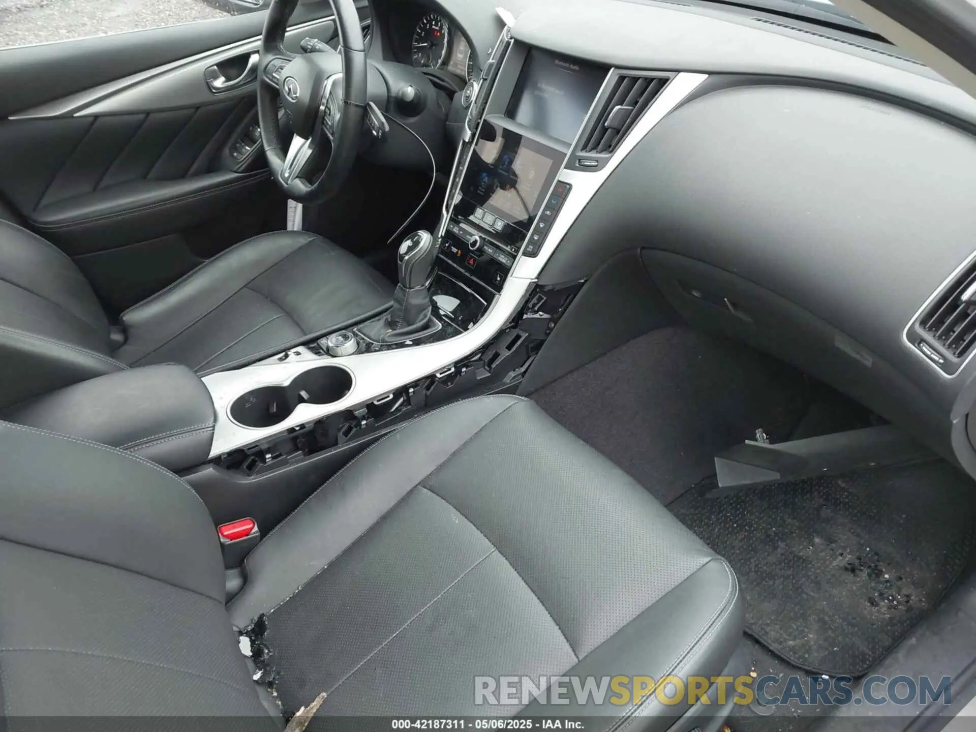 5 fotografías del automóvil dañado JN1EV7BR9MM754382 INFINITI Q50 2021