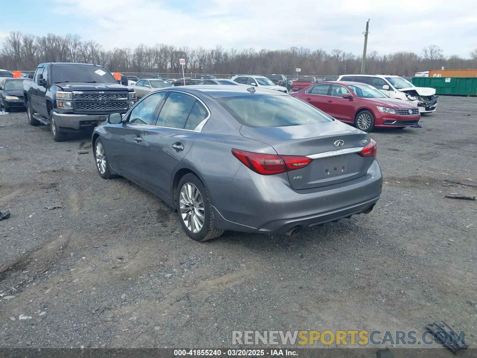3 fotografías del automóvil dañado JN1EV7BRXMM751698 INFINITI Q50 2021