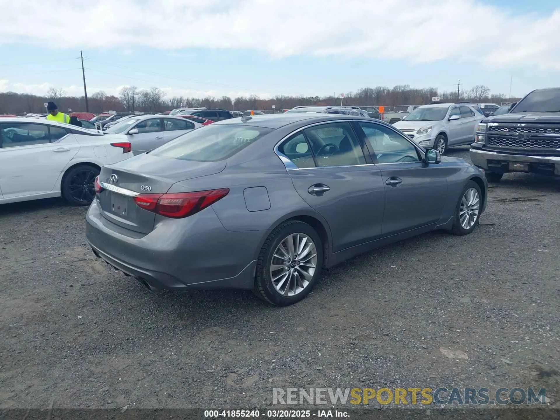 4 fotografías del automóvil dañado JN1EV7BRXMM751698 INFINITI Q50 2021
