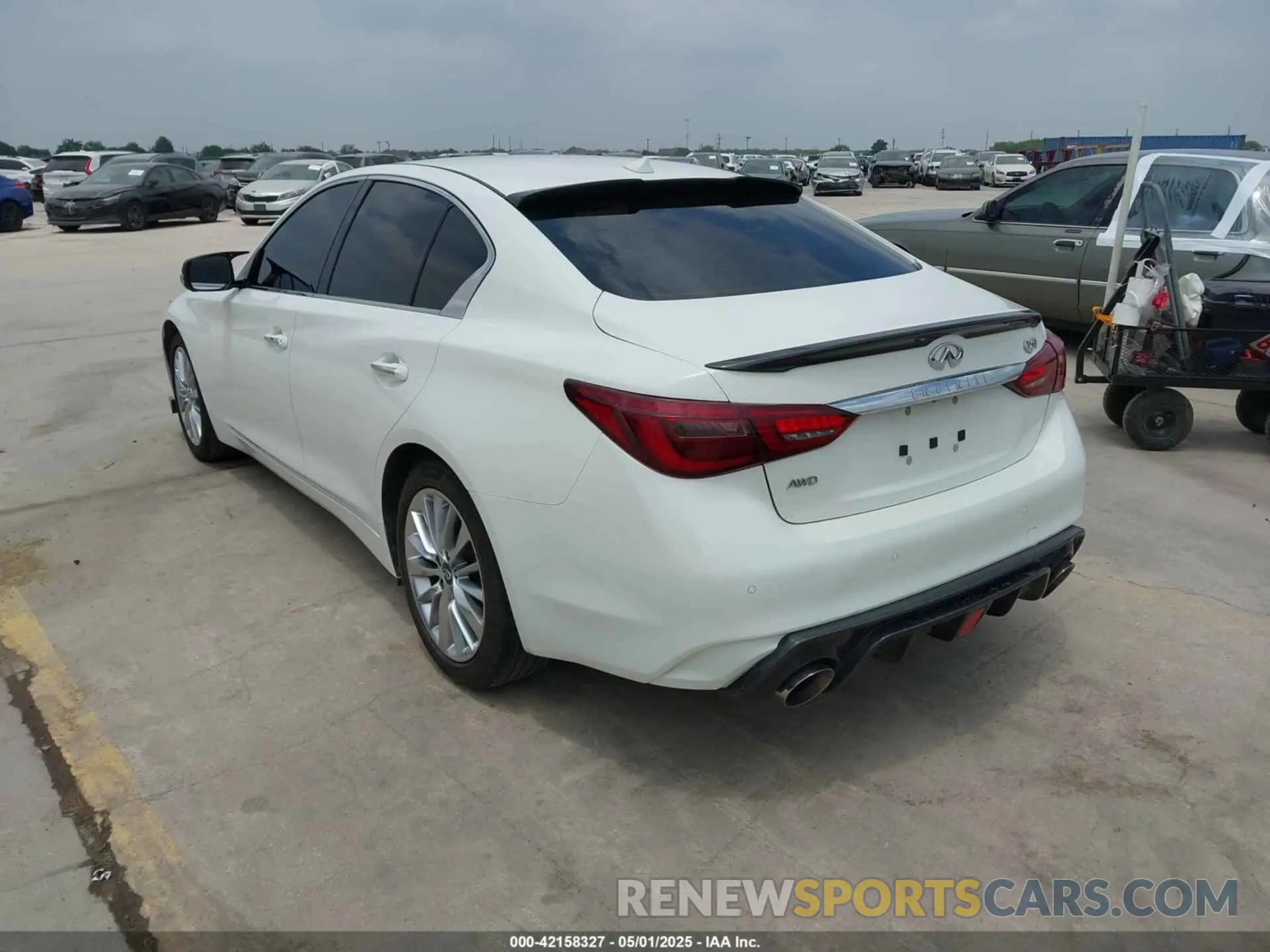 3 fotografías del automóvil dañado JN1EV7BRXMM752446 INFINITI Q50 2021