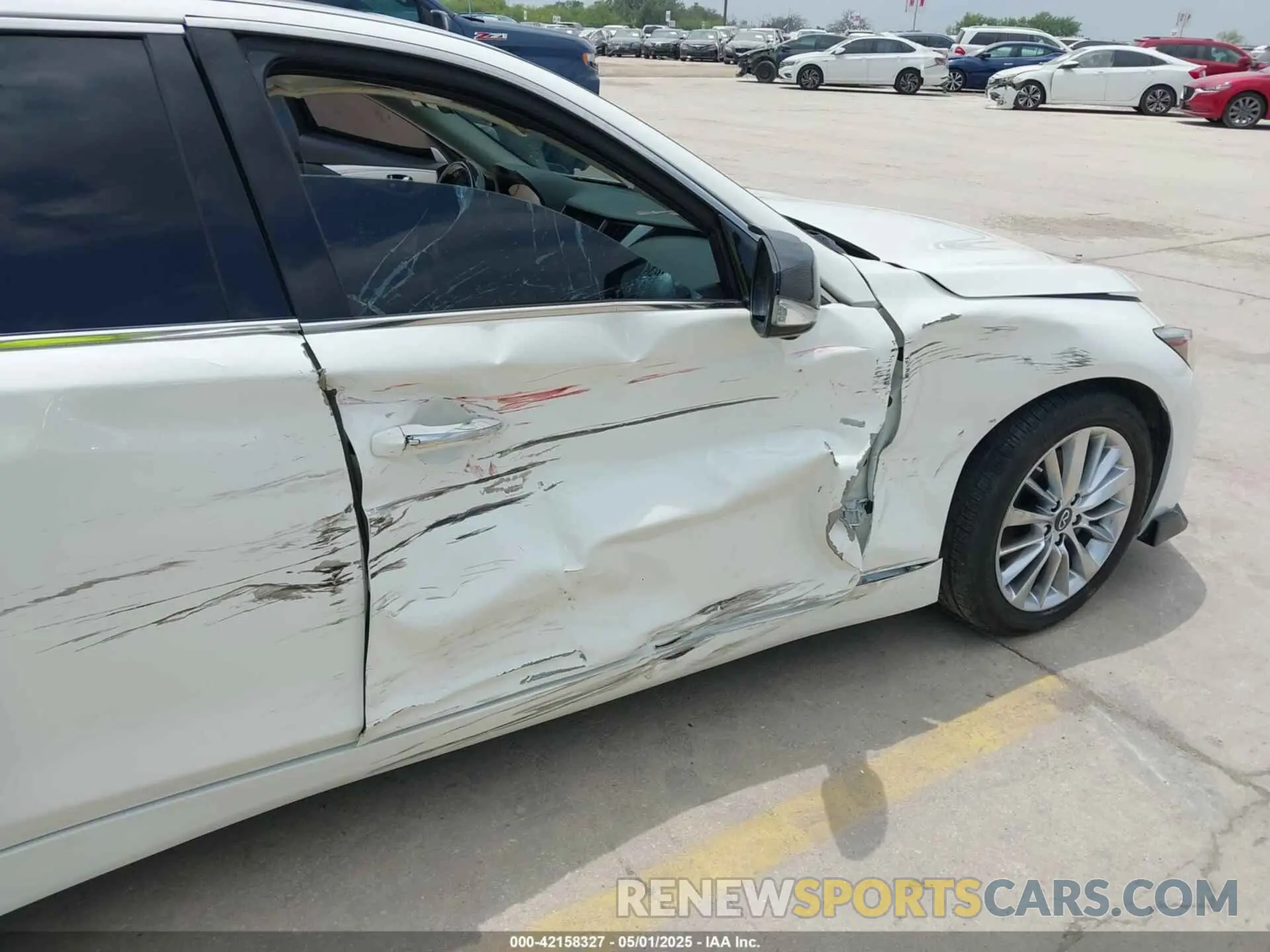 6 fotografías del automóvil dañado JN1EV7BRXMM752446 INFINITI Q50 2021