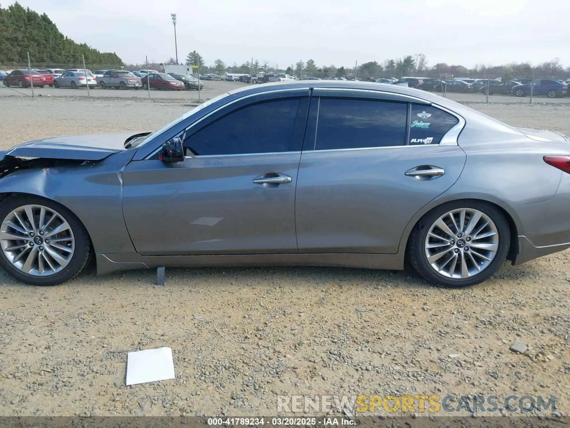 14 fotografías del automóvil dañado JN1EV7BRXMM755136 INFINITI Q50 2021