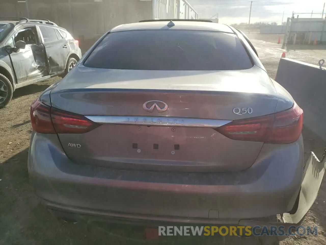 6 fotografías del automóvil dañado JN1EV7BRXMM755380 INFINITI Q50 2021