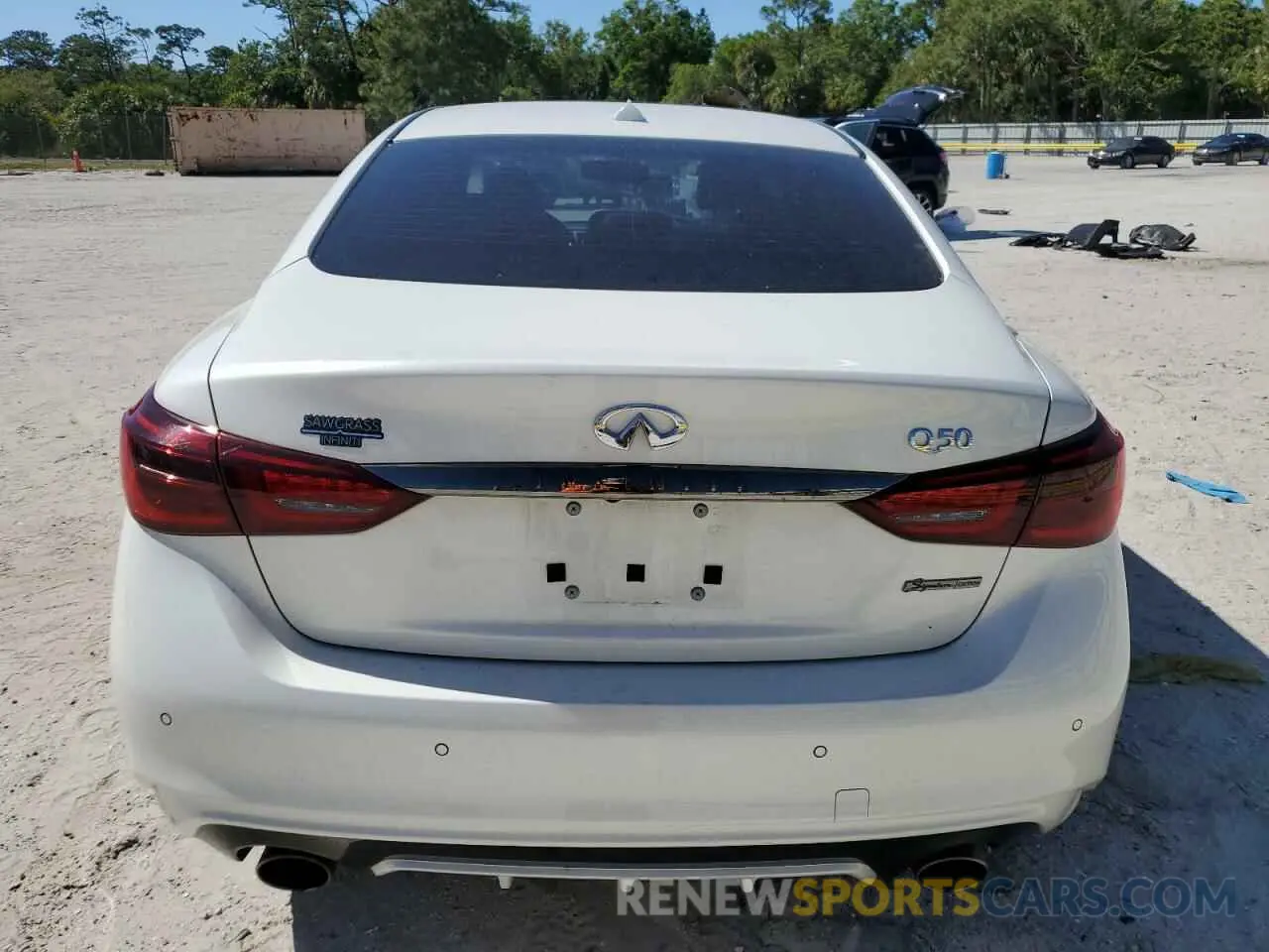 6 fotografías del automóvil dañado JN1EV7CP5MM705743 INFINITI Q50 2021