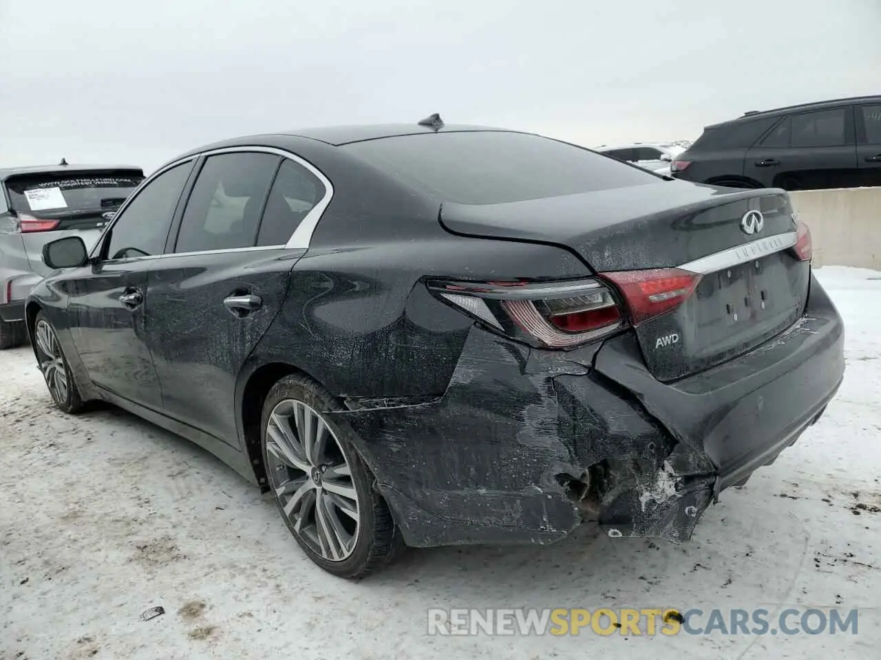 2 fotografías del automóvil dañado JN1EV7CR2MM751399 INFINITI Q50 2021