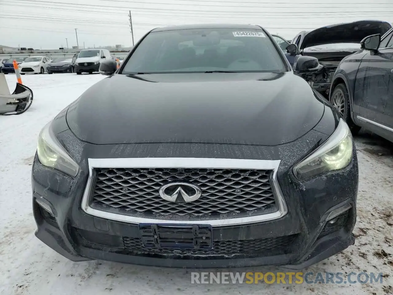 5 fotografías del automóvil dañado JN1EV7CR2MM751399 INFINITI Q50 2021