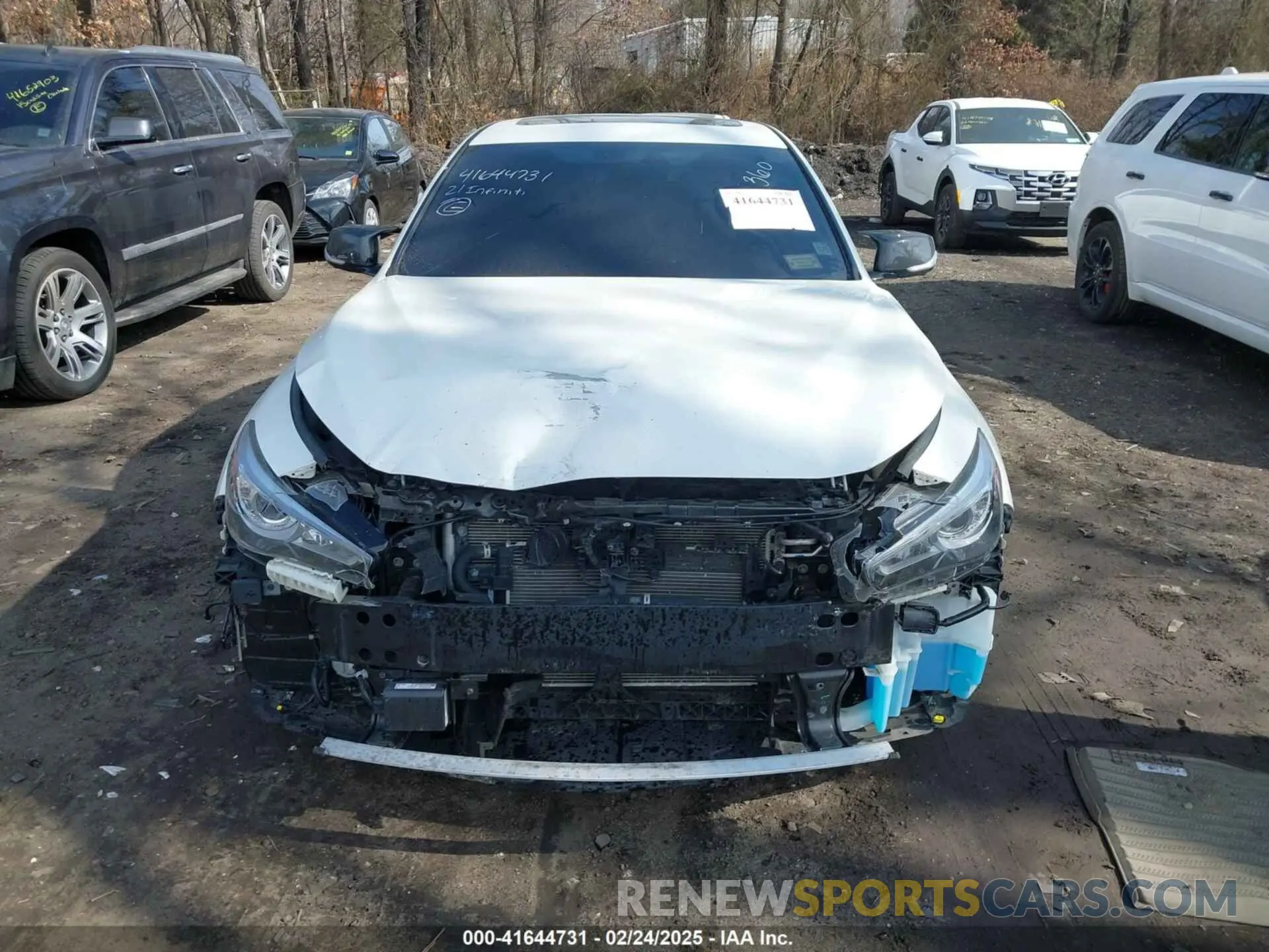 12 fotografías del automóvil dañado JN1EV7CRXMM750159 INFINITI Q50 2021