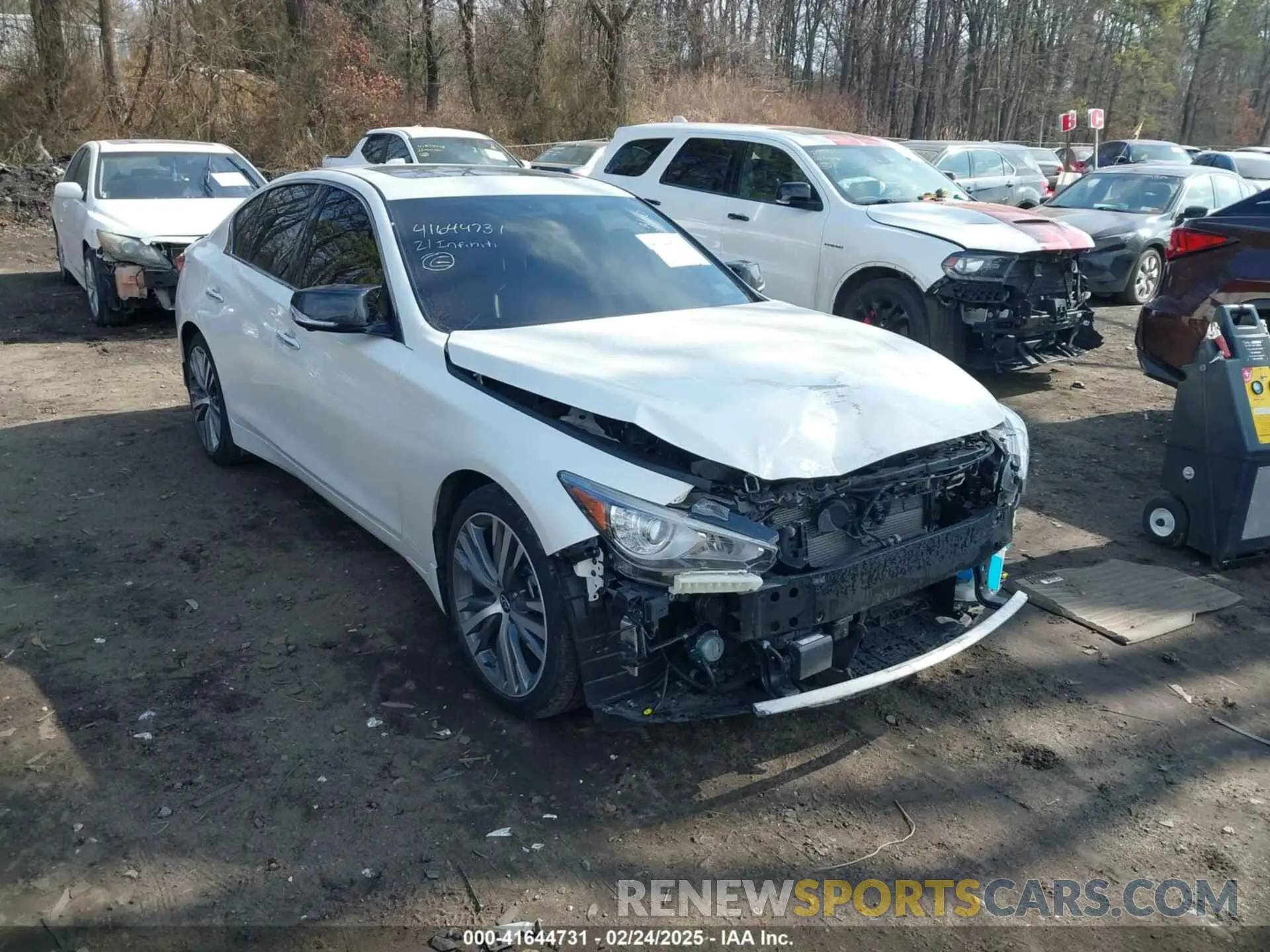 6 fotografías del automóvil dañado JN1EV7CRXMM750159 INFINITI Q50 2021