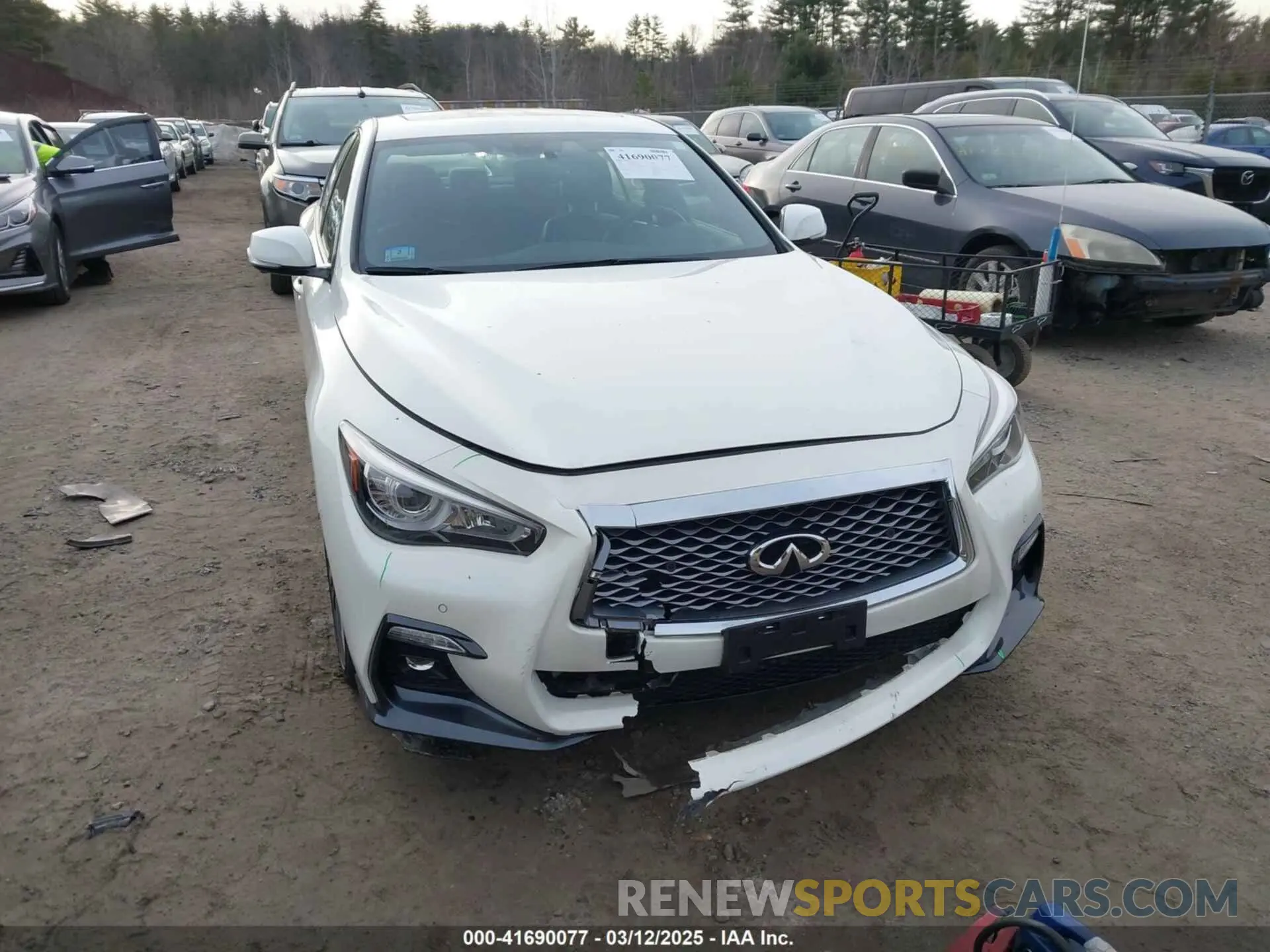 12 fotografías del automóvil dañado JN1EV7CRXMM751800 INFINITI Q50 2021