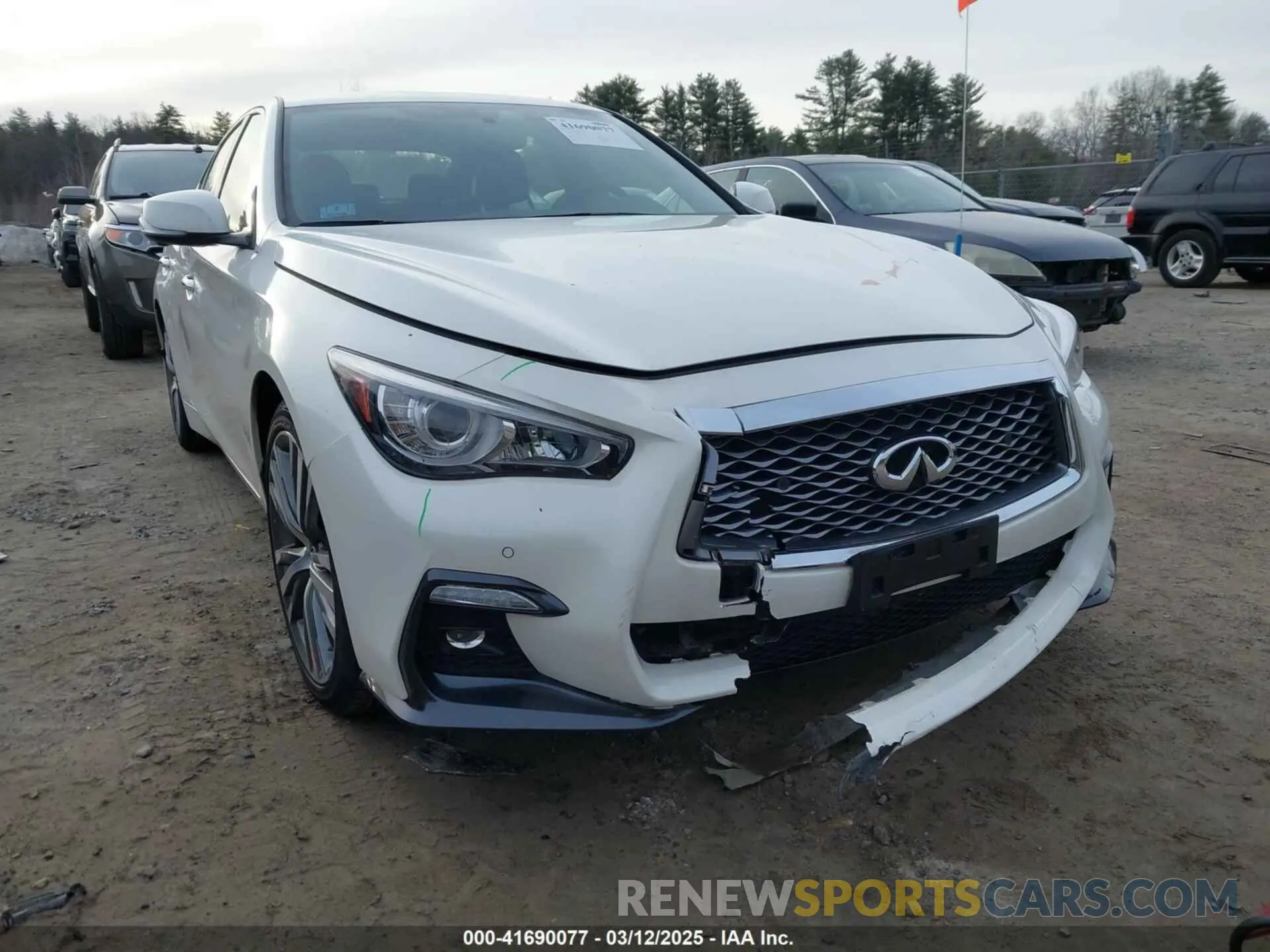 6 fotografías del automóvil dañado JN1EV7CRXMM751800 INFINITI Q50 2021