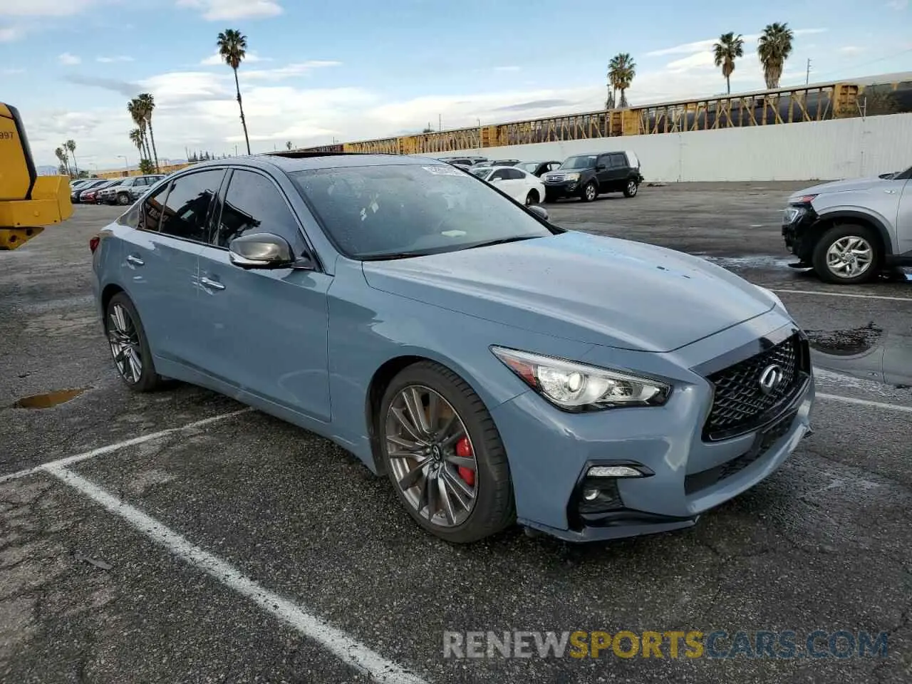 4 fotografías del automóvil dañado JN1FV7DP5MM850476 INFINITI Q50 2021