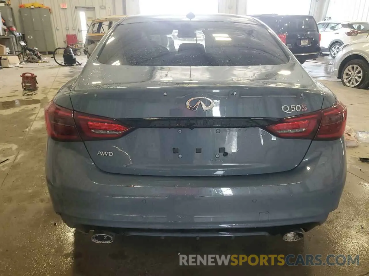 6 fotografías del automóvil dañado JN1FV7DR4MM880053 INFINITI Q50 2021